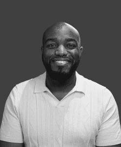 Black and white headshot of Joe