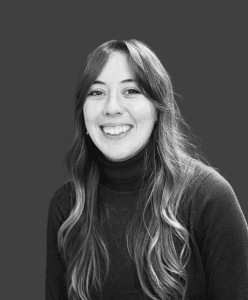 Black and white headshot of Heather