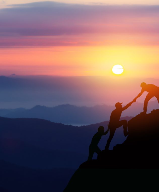 Teamwork friendship hiking help each other trust assistance silh