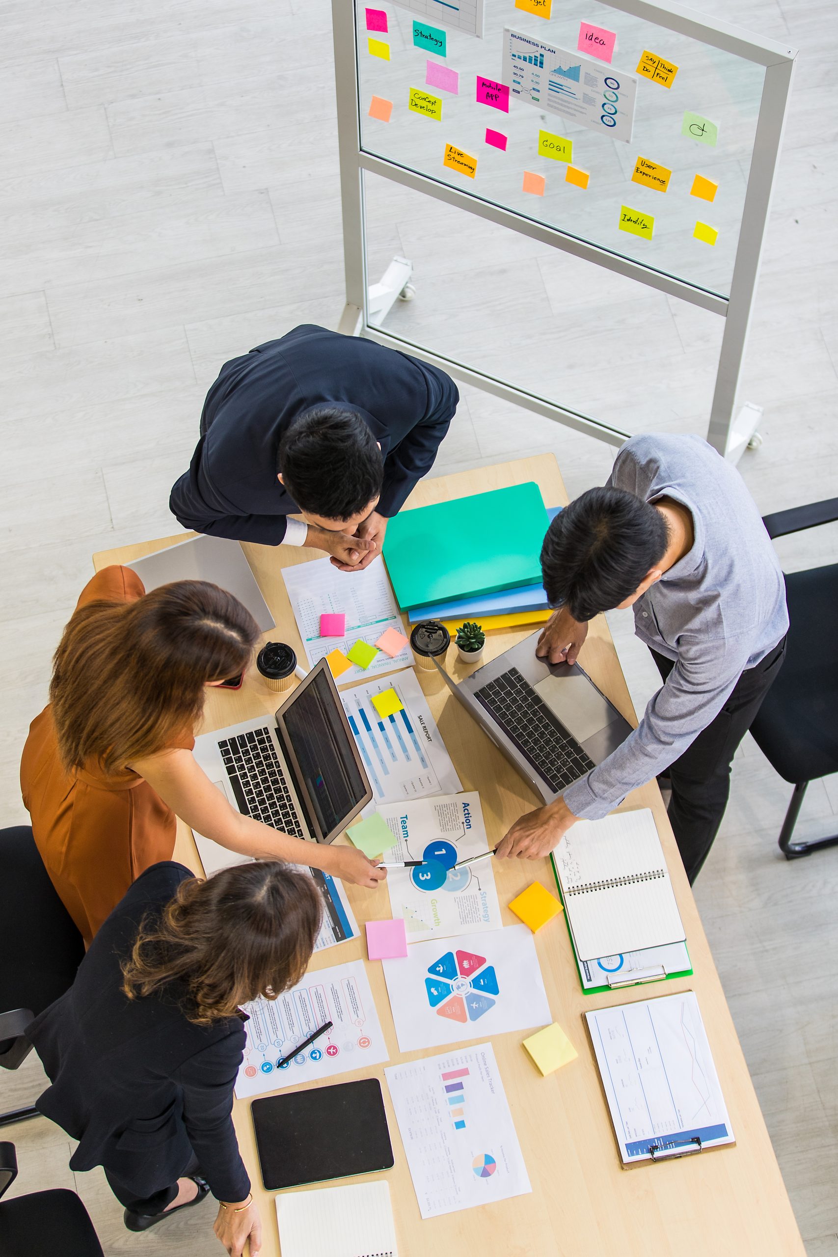 stakeholders collaborating around a table