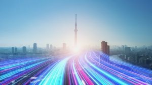 movement of energy through a cityscape