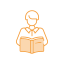 Icon of man reading book