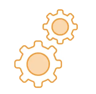 Icon of two cogs