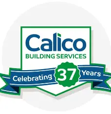 Calico Building Services company logo with banner 'celebrating 37 years'