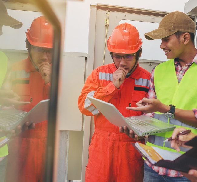 ESOS lead assessors completing a business energy audit identifying energy efficiency opportunities